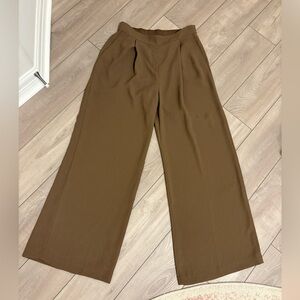 SPANX Brown Wide-Leg Trousers